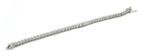 BRACCIALE TENNIS in argento 925 e zirconi, lunghezza cm 17,5