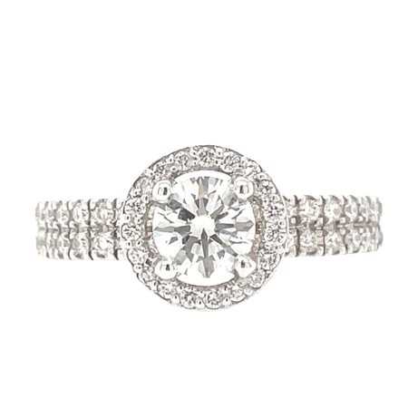 ANELLO IN ORO BIANCO 1 CON DIAMANTE - E255-JAD