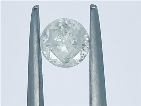 DIAMANTE 0,68 CT COLORE TRA G E F PUREZZA I3 - TAGLIO BRILLANTE - CERTIFICATO...