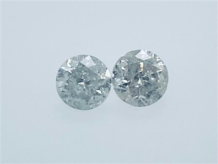 2 DIAMANTI 1,17 CT TOTALI COLORE H-I PUREZZA I2-3 - TAGLIO BRILLANTE -...