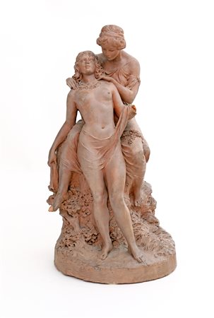 Joseph-Emmanuel Cormier detto Joe Descomps (1869 - 1950), terracotta, Due...