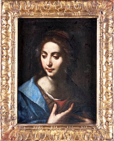 Scuola napoletana del XVII secolo Madonna addolorata Olio su tela, cm 43x32 -...