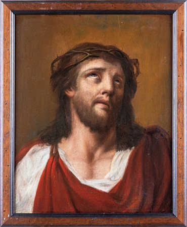 Pittore del XVIII secolo Ecce Homo olio su tavola, cm 31x38 - in cornice: cm...
