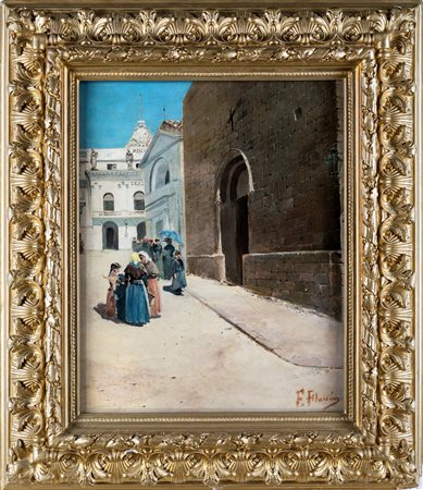 Félix Alarcón Brenes (Sevilla, 1860 ? - Paris ?, 1900), 1889 circa Scorcio di...