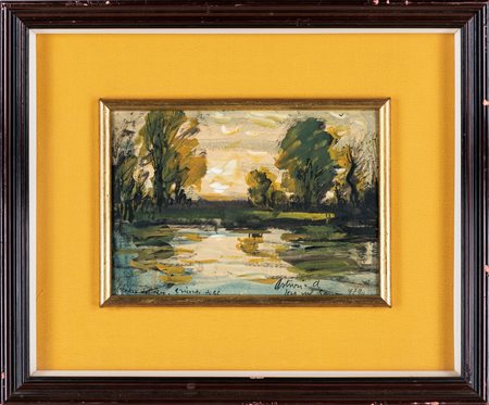 Antonio Asturi (Vico Equense , 1904 - Vico Equense, 1986), 1970 Sera sul...