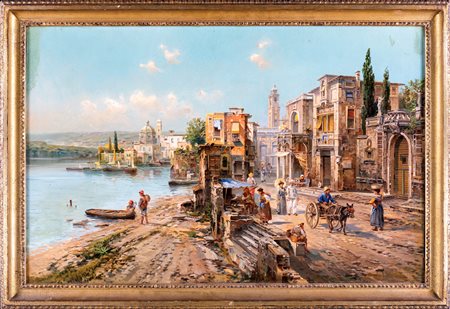 Pittore degli inizi del XX secolo, inizi del XX secolo Veduta di Messina...