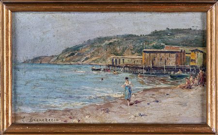 Carlo Brancaccio (Napoli, 1861 - Napoli, 1920), 1920 ca. Marina napoletana...