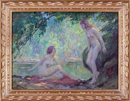 Louis Frederick Bernecker (1876 - 1937), inizi del XX secolo Due bagnanti...