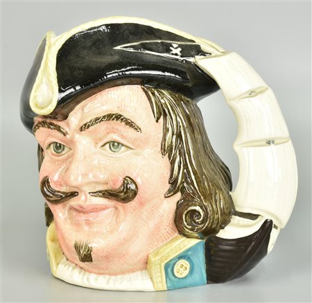 BROCCA in ceramica Royal Doulton raffigurante Capt Henry Morgan Inghilterra,...