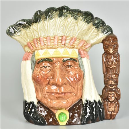 BROCCA in ceramica Royal Doulton raffigurante North American Indian...