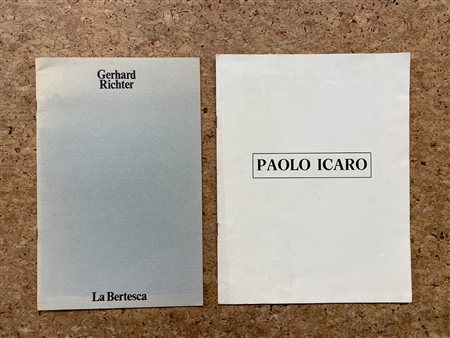 GERHARD RICHTER E PAOLO ICARO - Lotto unico di 2 rari cataloghi