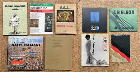 JORGE EIELSON E ARTE ITALIANA DEL XX SECOLO - Lotto unico di 8 cataloghi e 1 locandina