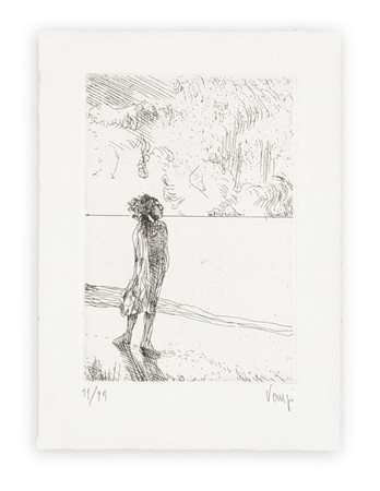 GIULIANO VANGI (1931) - Figura in piedi, 1991