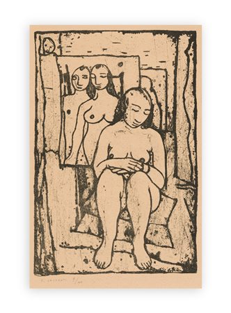 FELICE CASORATI (1883-1963) - Modella nello studio, 1946