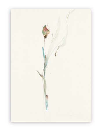 ERNESTO TRECCANI (1920-2009) - Un altro bocciolo di rosa rossa