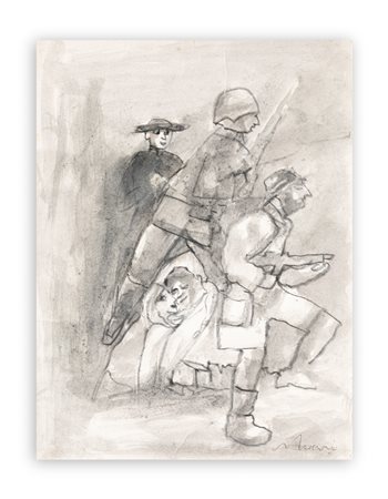 MINO MACCARI (1898-1989) - Personaggi, anni '75/'80