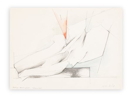 GIÒ POMODORO (1930-2002) - Studio per forma distesa - l'orizzonte, 1963