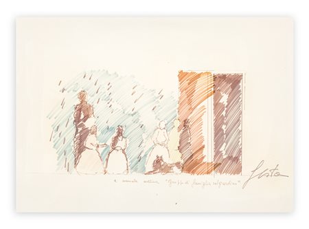 TANO FESTA (1938-1988) - Gruppo di famiglia nel giardino, metà anni '70