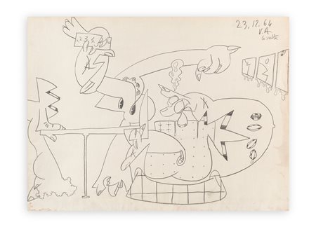 VALERIO ADAMI (1935) - La scelta, 1964