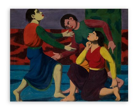 POMPEO BORRA (1898-1973) - L’incontro, 1950 circa