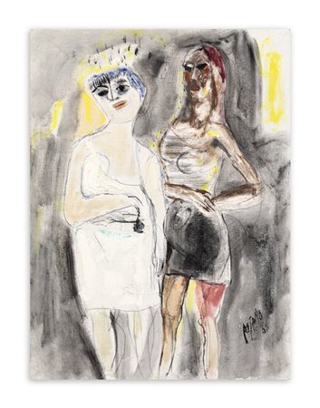 GUIDO PAJETTA (1898-1987) - Donne in attesa, 1966