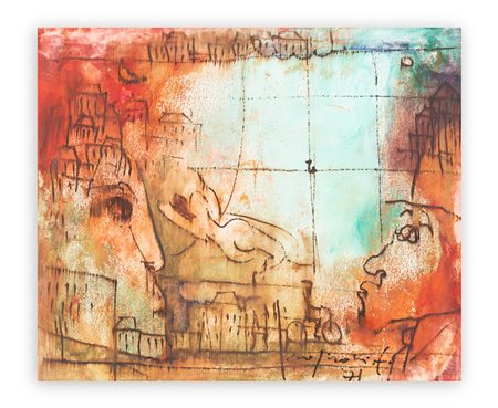 FRANCO ROGNONI (1913-1999) - Interno esterno, 1971