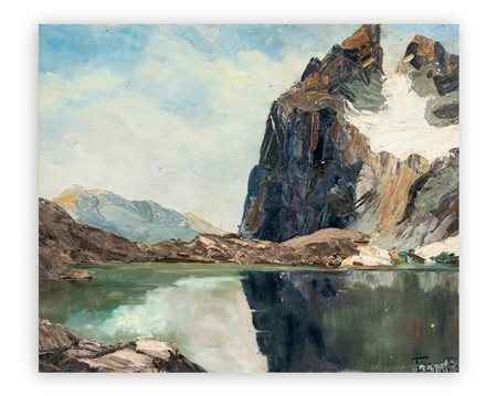 FRANCIS CARIFFA (1890-1975) - Lac Eychauda. Massif des hautes Alpes. 2800 altitude