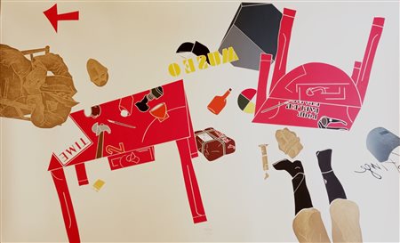 TADINI EMILIO Milano (Mi) 1927 Museo Time 1976 Serigrafia su cartoncino es....