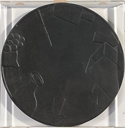 TADINI EMILIO Milano (Mi) 1927 Piatto per Borgorotondo Fusione in ghisa in...