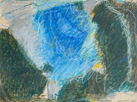 MARCHETTI LEONELLA Milano (Mi) 1938 Composizione 1972 Mista su carta...