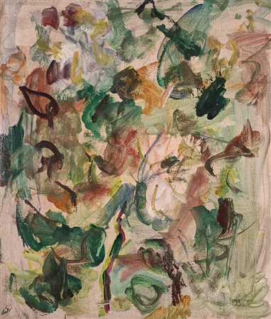 TRECCANI ERNESTO Milano (Mi) 1920 Siepe 1975 Olio su tela 60,00x50,00 Firmato...