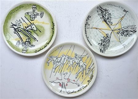 BRINDISI REMO Roma (Roma) 1918 Senza titolo 1970 3 Ceramiche smaltate...