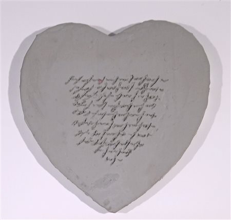 RAPETTI ALFREDO MOGOL Milano (Mi) 1961 Cuore 2007 Cemento su tela 30,00x30,00...