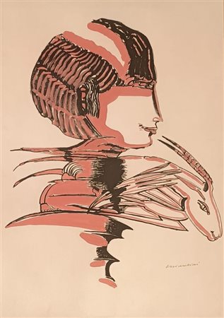 BRINDISI REMO Roma (Roma) 1918 Senza titolo 1970 Tempera su base litografica...