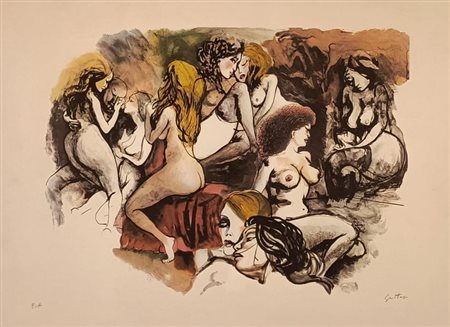 GUTTUSO RENATO Bagheria (Pa) 1911 Les travesties du reel 1978 Fotolitografia...