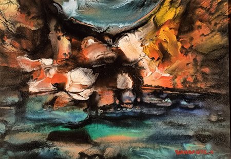 GIANDANTE X Milano (Mi) 1899 Senza titolo 1956 Tempera su cartoncino...