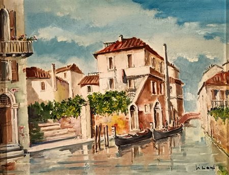 FIRMA INDECIFRATA N.D. ( -) 1900 Venezia 1994 Olio su tavoletta 23,00x30,00...