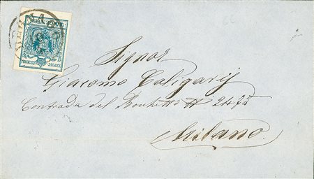 ANTICHI STATI - Lombardo Veneto - 45 cent - lettera da Legnago a Milano del...