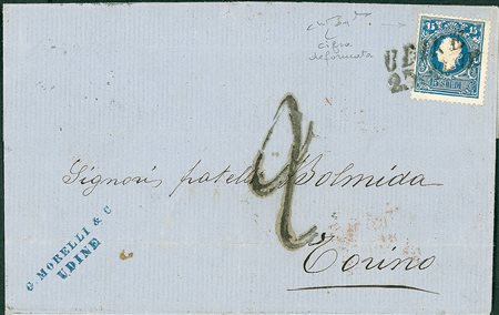 ANTICHI STATI - Lombardo Veneto - 15 soldi - clichè difettoso con prima cifra...