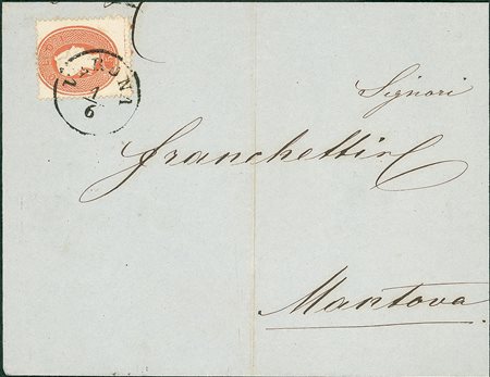 ANTICHI STATI - Lombardo Veneto - 5 soldi - dentellatura orizzontale spostata...