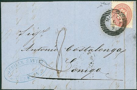 ANTICHI STATI - Lombardo Veneto - 5 soldi annullato a Mestre su lettera da...