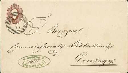 ANTICHI STATI - Lombardo Veneto - 10 soldi - Busta postale da Mestre a...