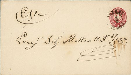 ANTICHI STATI - Lombardo Veneto - 5 soldi - Busta postale da Illasi a Este...