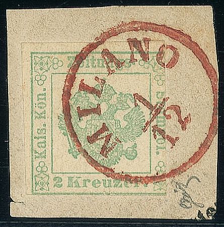 ANTICHI STATI - Lombardo Veneto - 2 kreuzer - Milano 1.12 (in rosso) -...