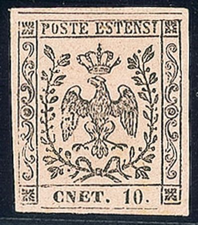 ANTICHI STATI - Modena - 1852 - 10 cent - errore CNET - nuovo con gomma...