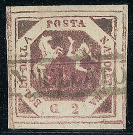 ANTICHI STATI - Napoli - 1859 - Falsi dell’Epoca - 2 grana violetto - secondo...