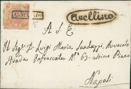 ANTICHI STATI - Napoli - 2 grana - lettera da Avellino a Napoli del 11.11.58...