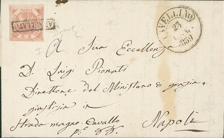 ANTICHI STATI - Napoli - 2 grana - lettera da Avellino a Napoli del 23.1.59 -...