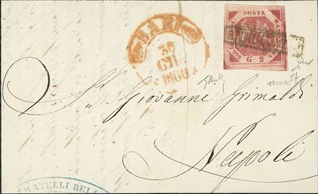 ANTICHI STATI - Napoli - 2 grana - lettera da Bari a Napoli del 30.6.60 -...