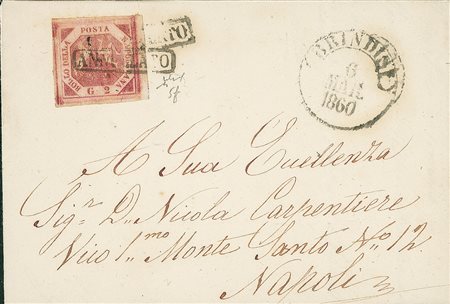 ANTICHI STATI - Napoli - 2 grana - lettera da Brindisi a Napoli del 6.3.60 (5f)